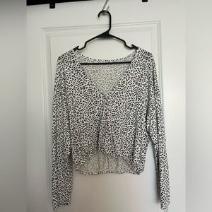Cheetah print long sleeve tee